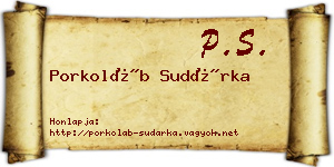 Porkoláb Sudárka névjegykártya